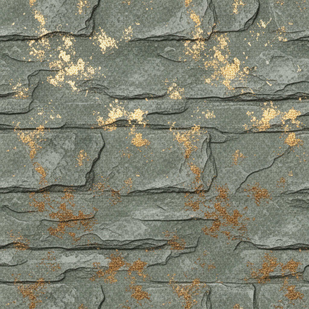 Stacked Stone Wall Texture With Gold Fleck Details