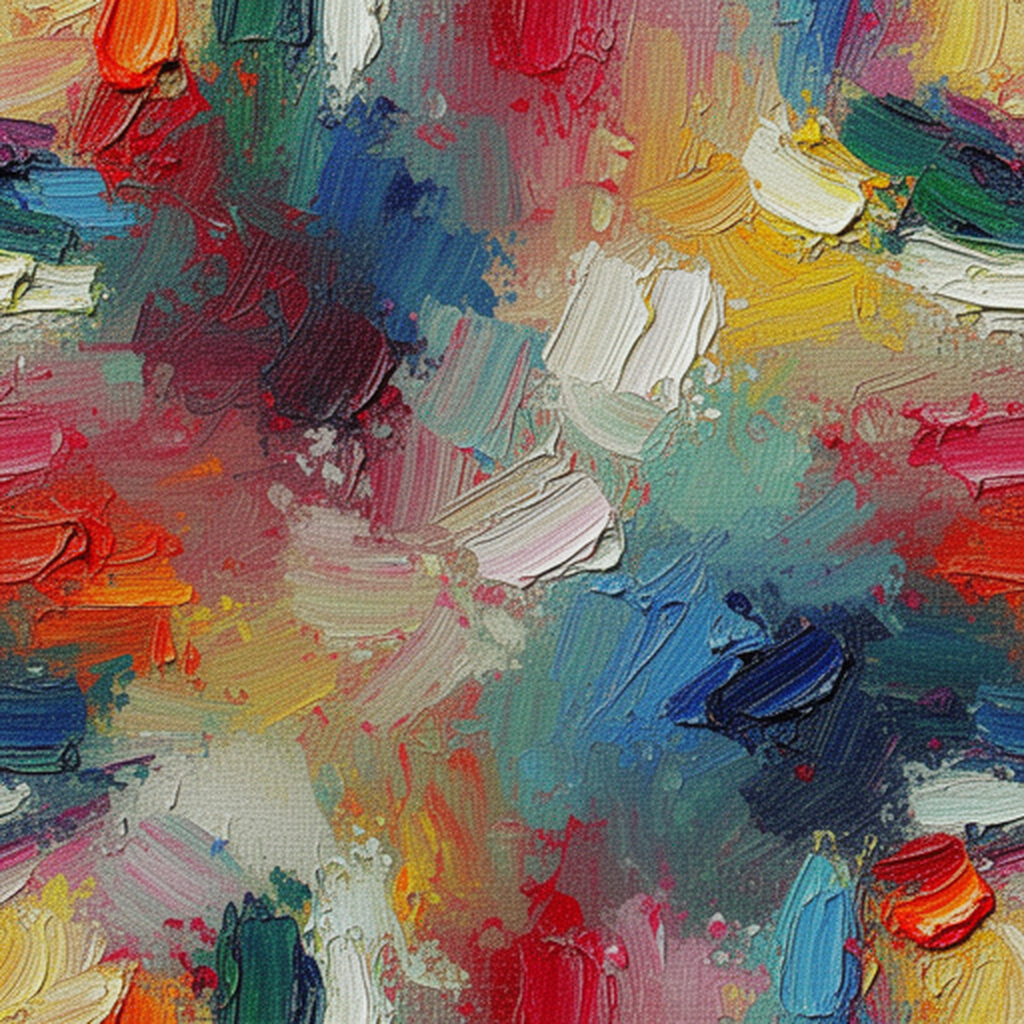 Abstract Oil Paint Texture With Impasto Brushstrokes