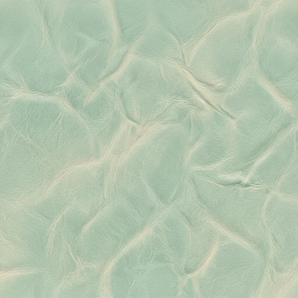 Mint Green Textured Surface With Organic Crinkled Pattern