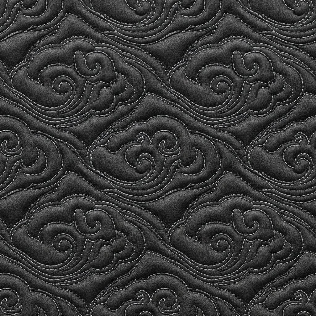 Seamless Repeating Pattern With Stylized Cloud Motifs