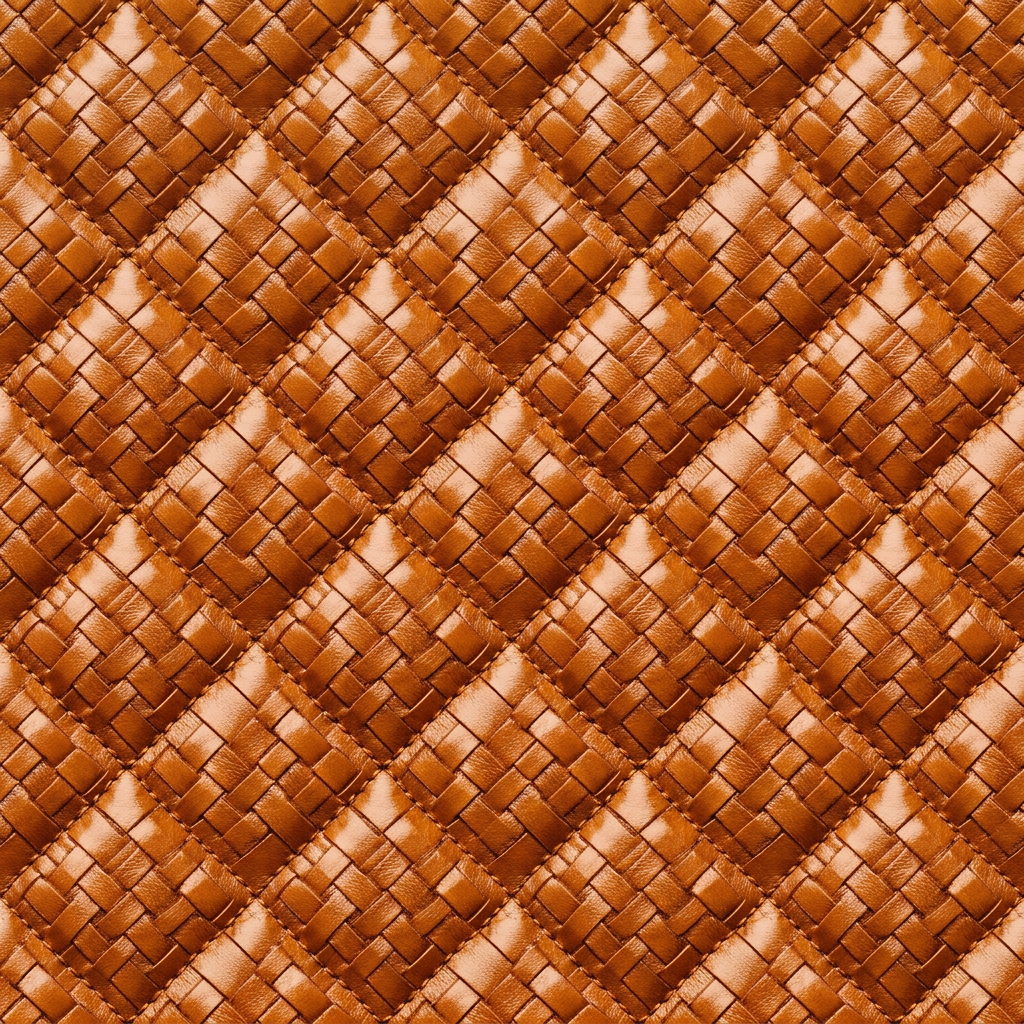 Seamless Quilted Woven Leather Texture Pattern