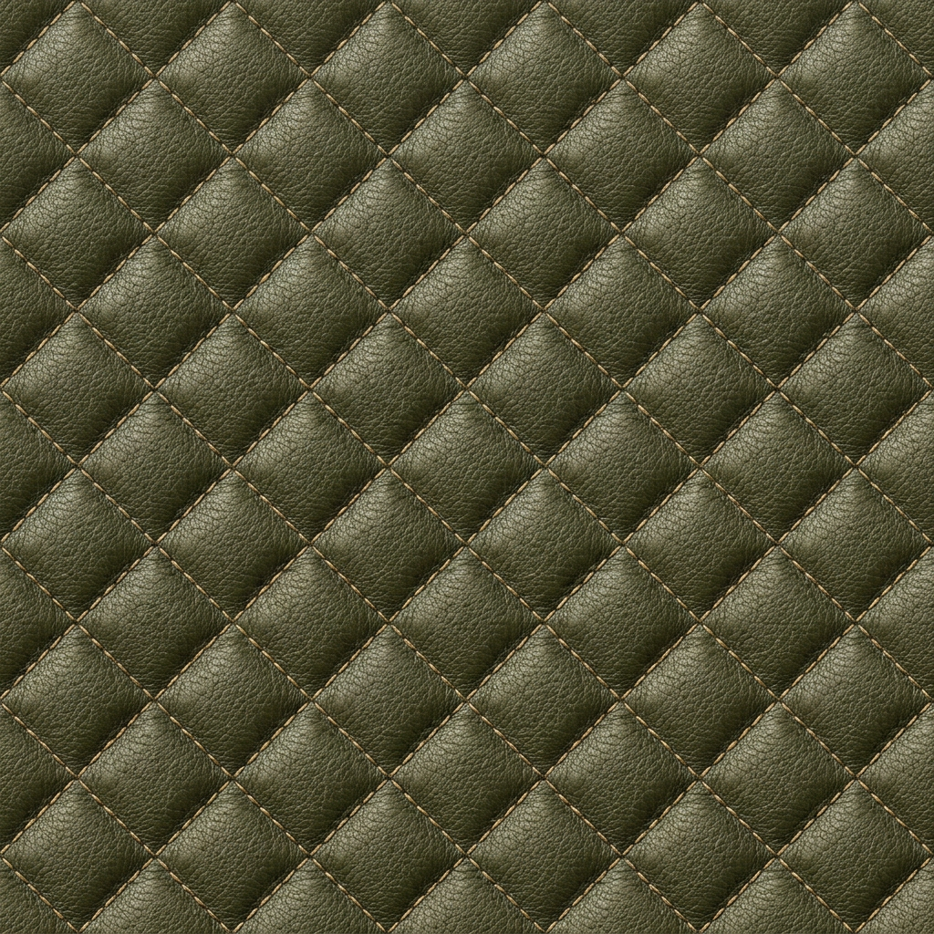 Diamond Quilted Pattern With Stitched Texture