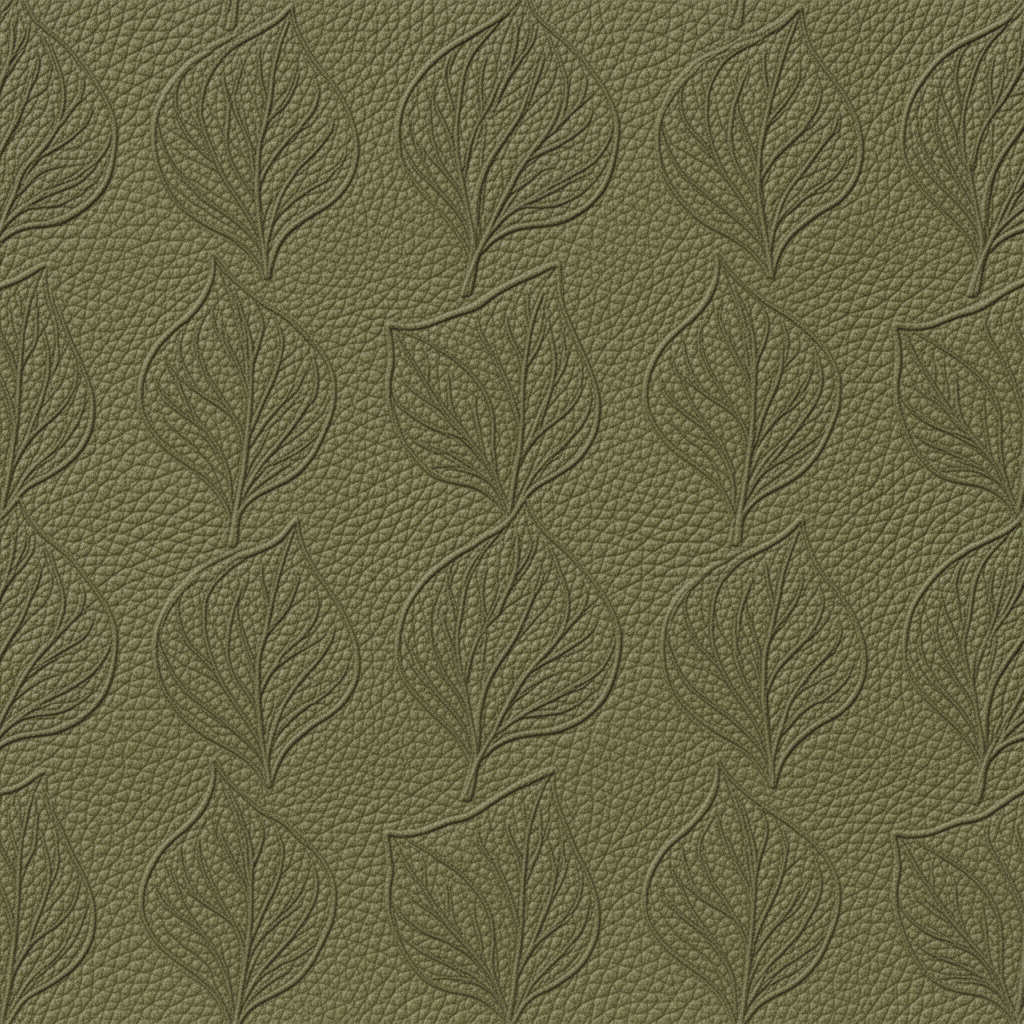 Seamless Repeating Pattern With Embossed Leaf Motifs