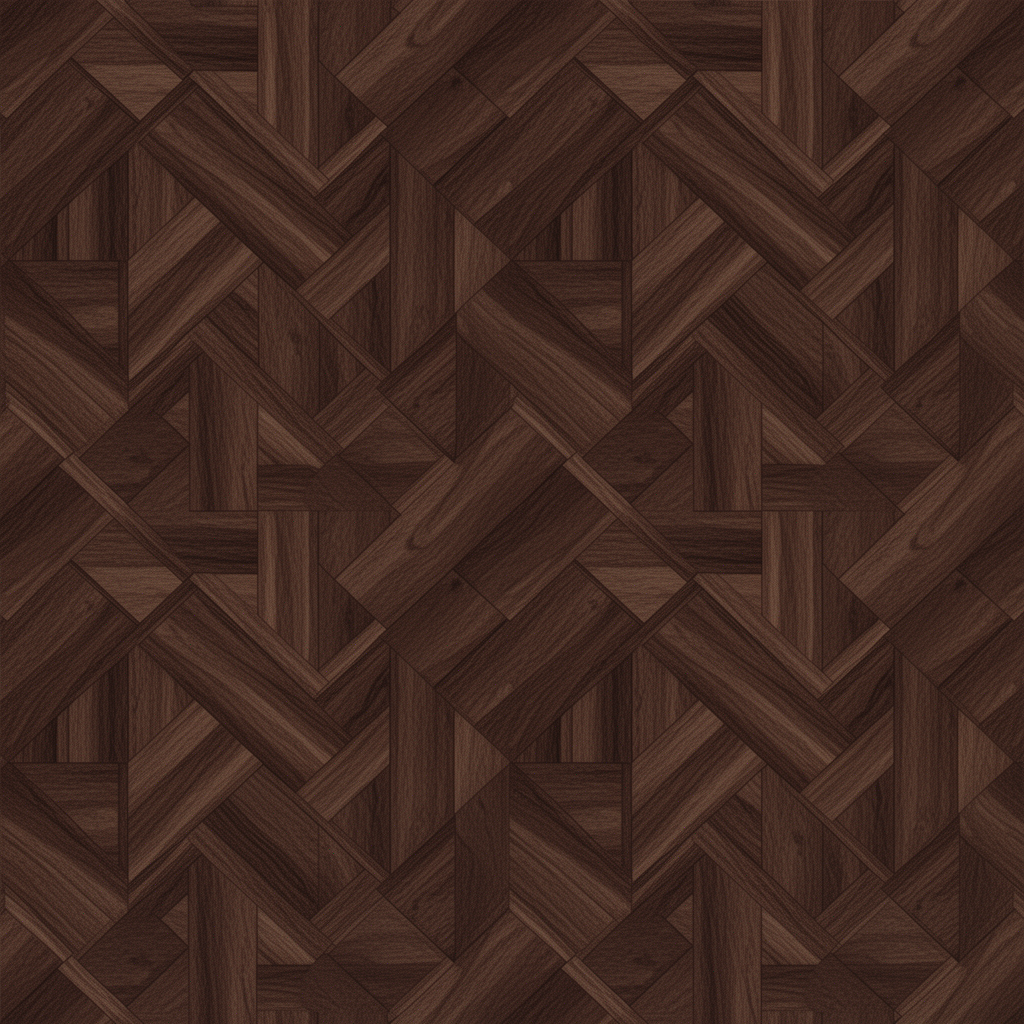 Geometric Parquet Wood Floor Pattern With Repeating Rectangular Tiles