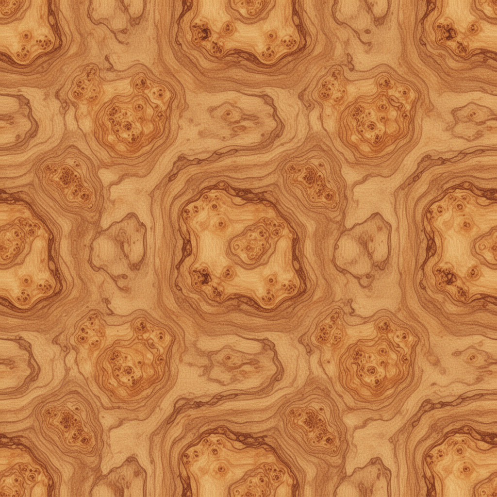 Seamless Burl Wood Grain Texture Pattern
