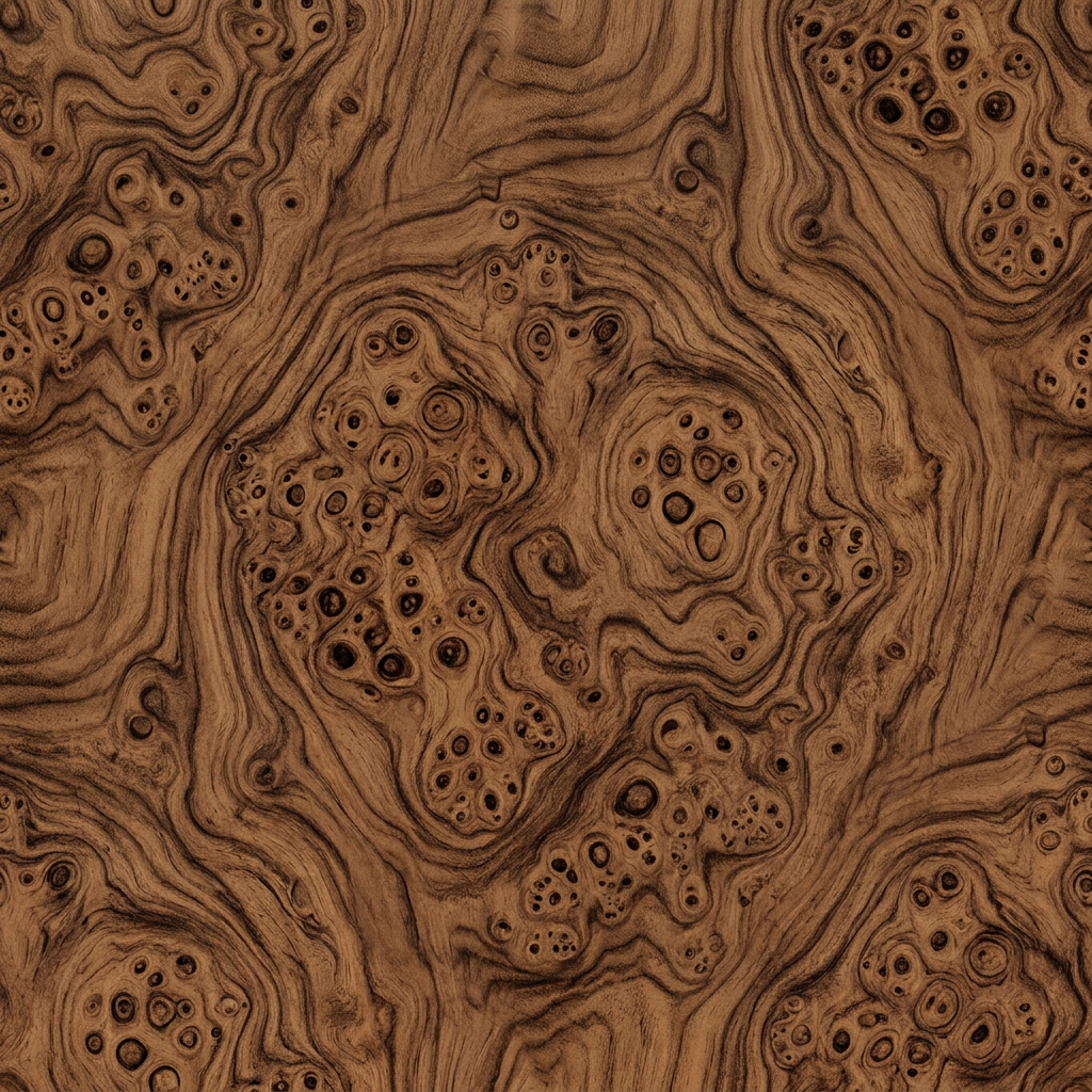 Seamless Burl Wood Grain Texture Pattern