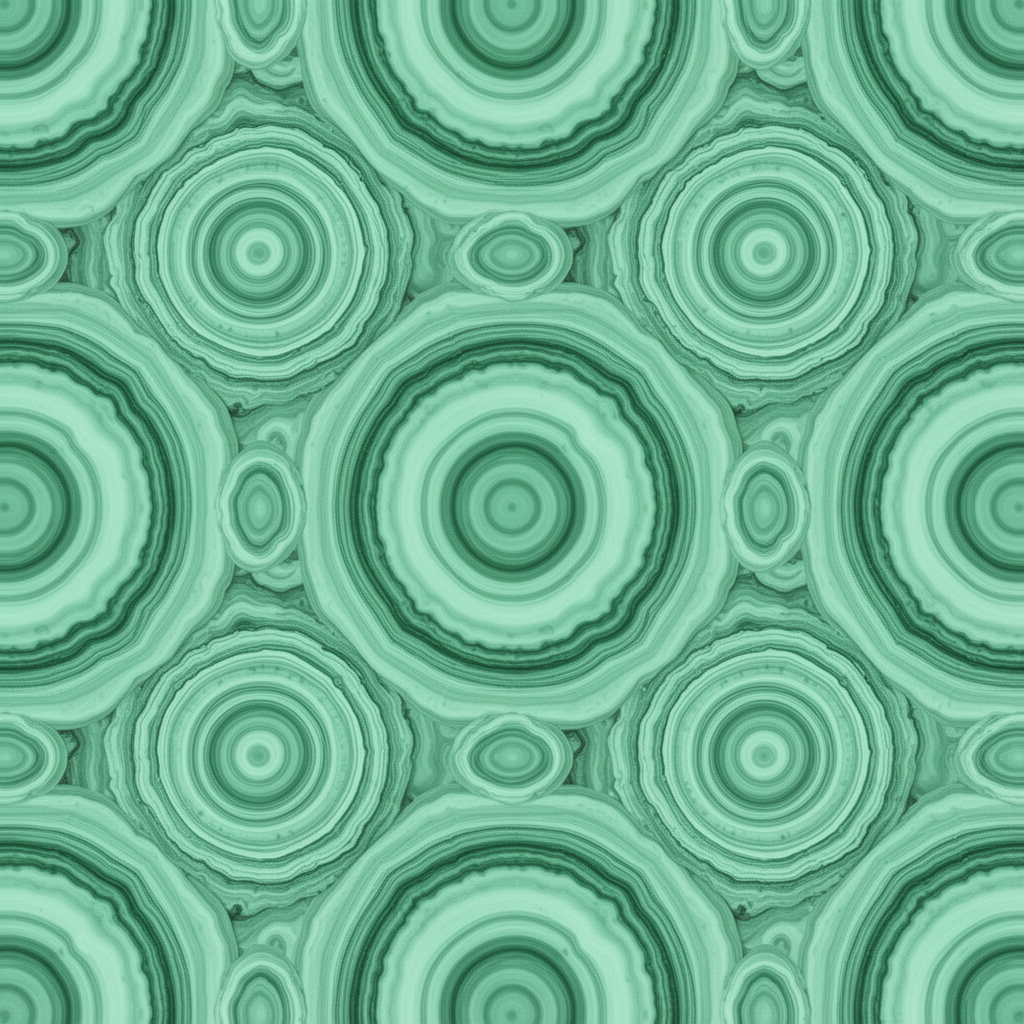Seamless Malachite Stone Pattern With Concentric Circles