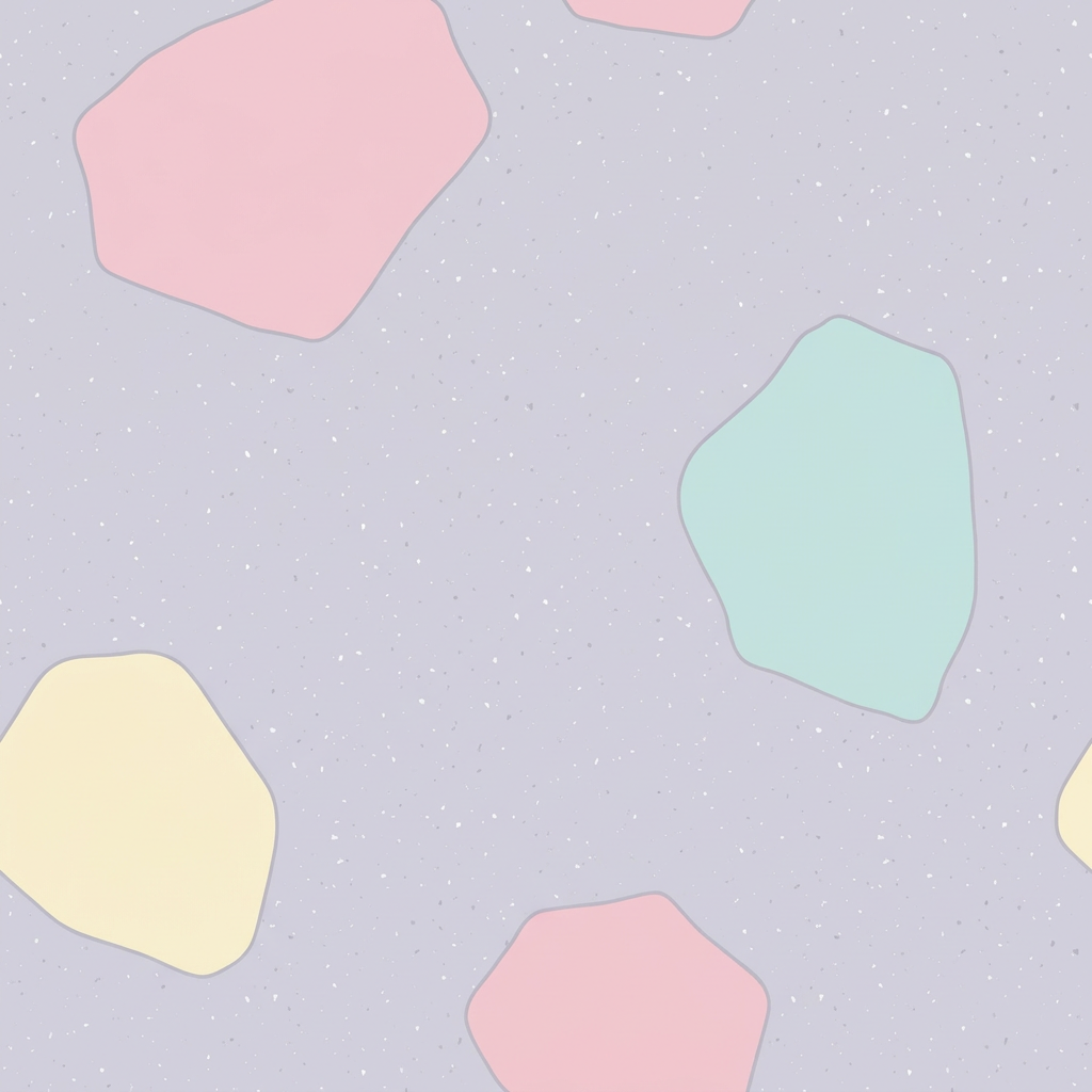 Seamless Terrazzo Pattern With Pastel Organic Shapes