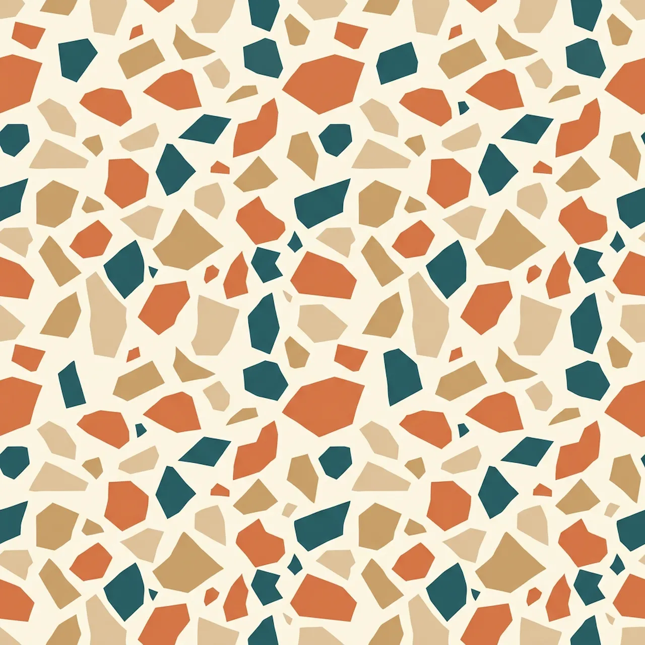 Laser cut and engrave Terrazzo Style Seamless Pattern With Geometric Fragments
