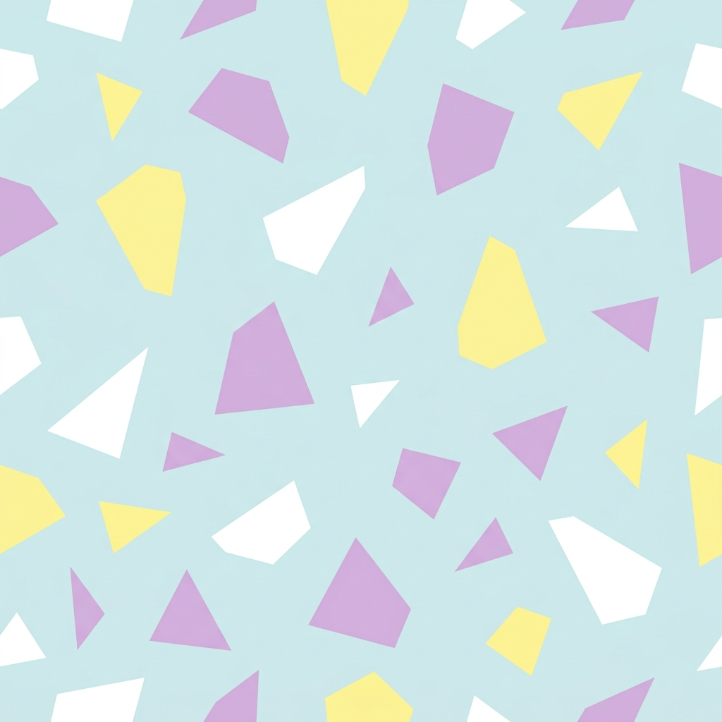 Seamless Terrazzo Pattern With Geometric Fragments