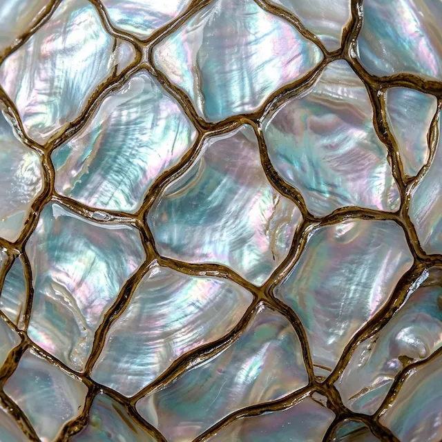 Iridescent Mother Of Pearl Mosaic Tile Pattern