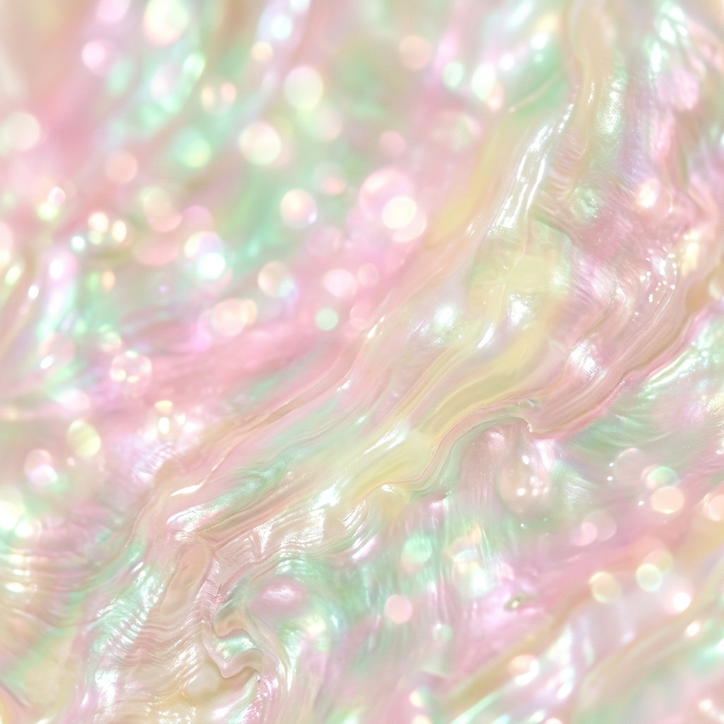 Iridescent Wavy Abstract Texture With Soft Bokeh Highlights