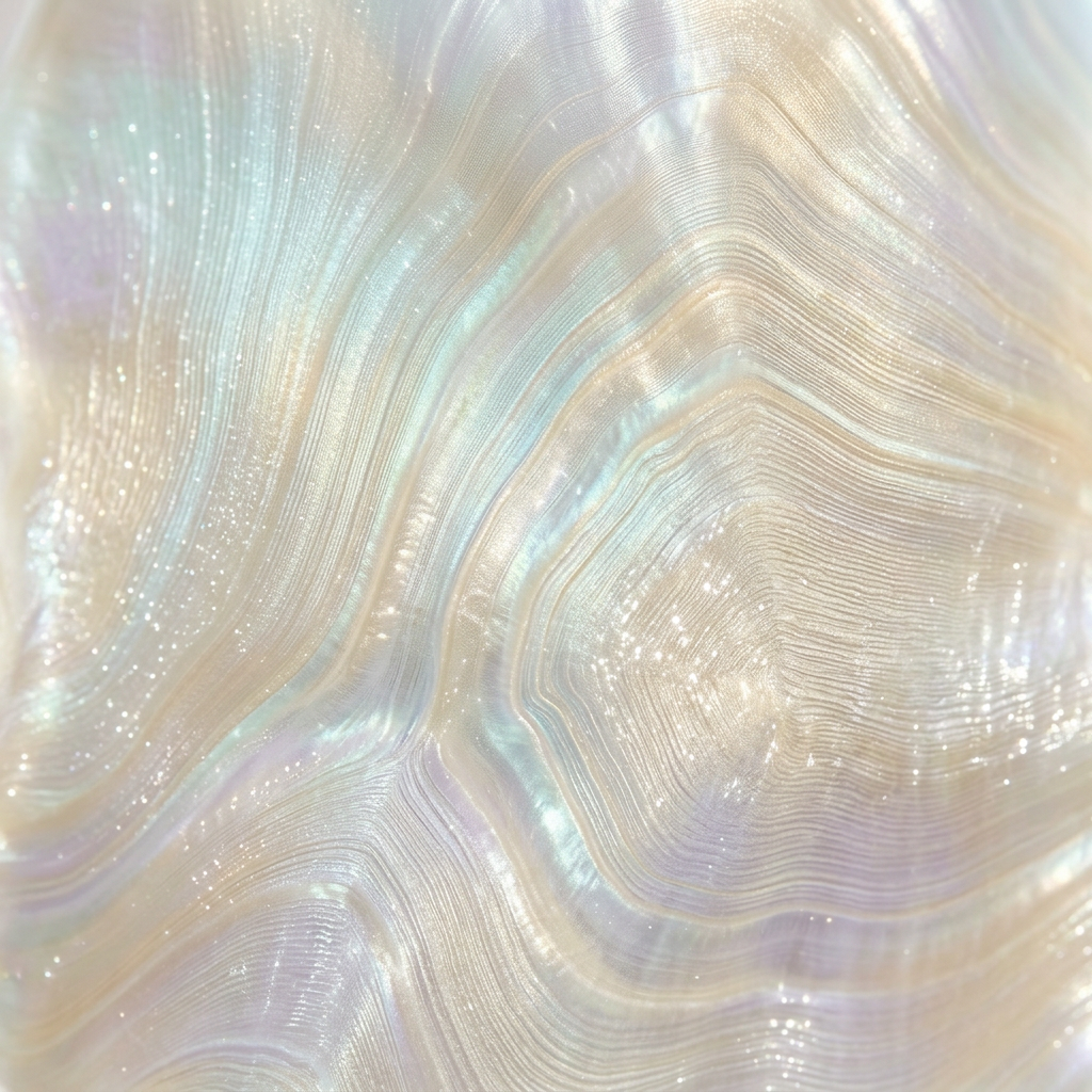 Iridescent Abstract Texture With Wavy Layered Lines
