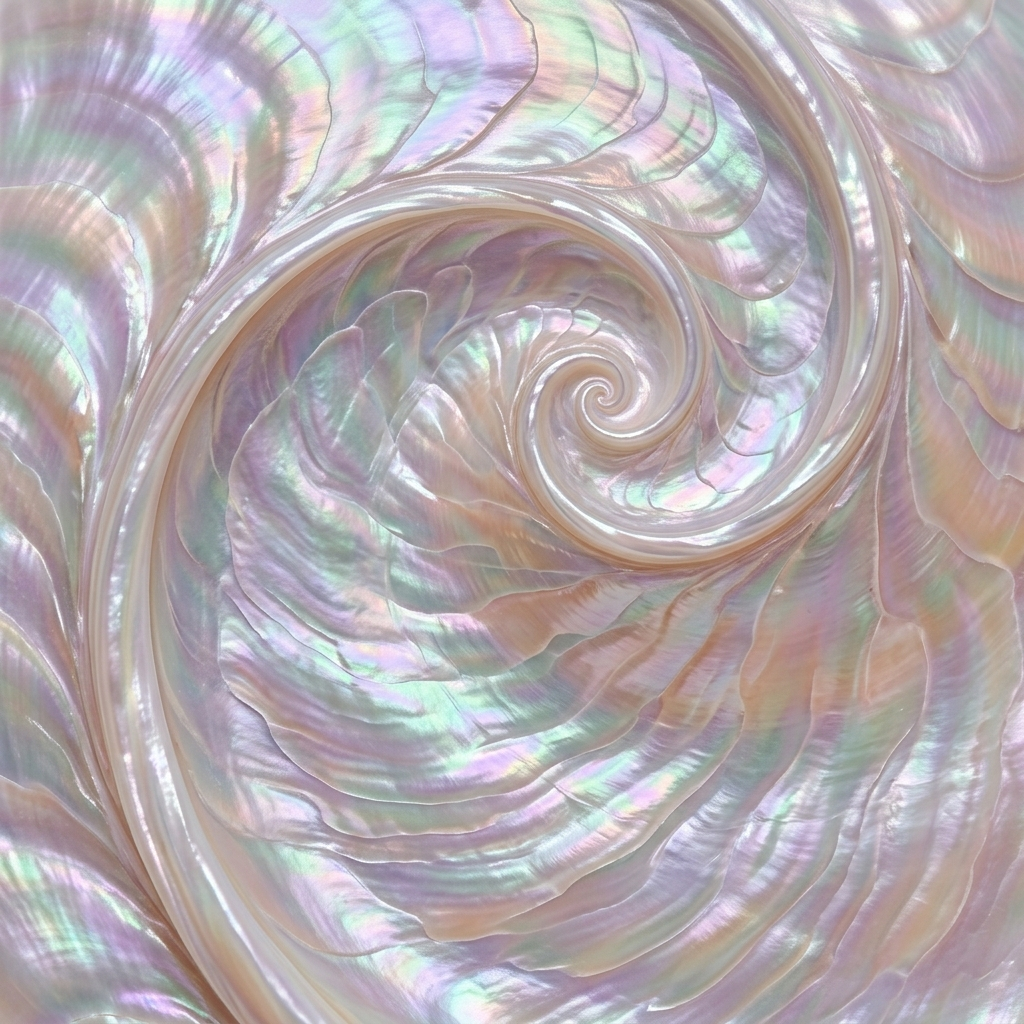 Iridescent Mother Of Pearl Swirl Pattern
