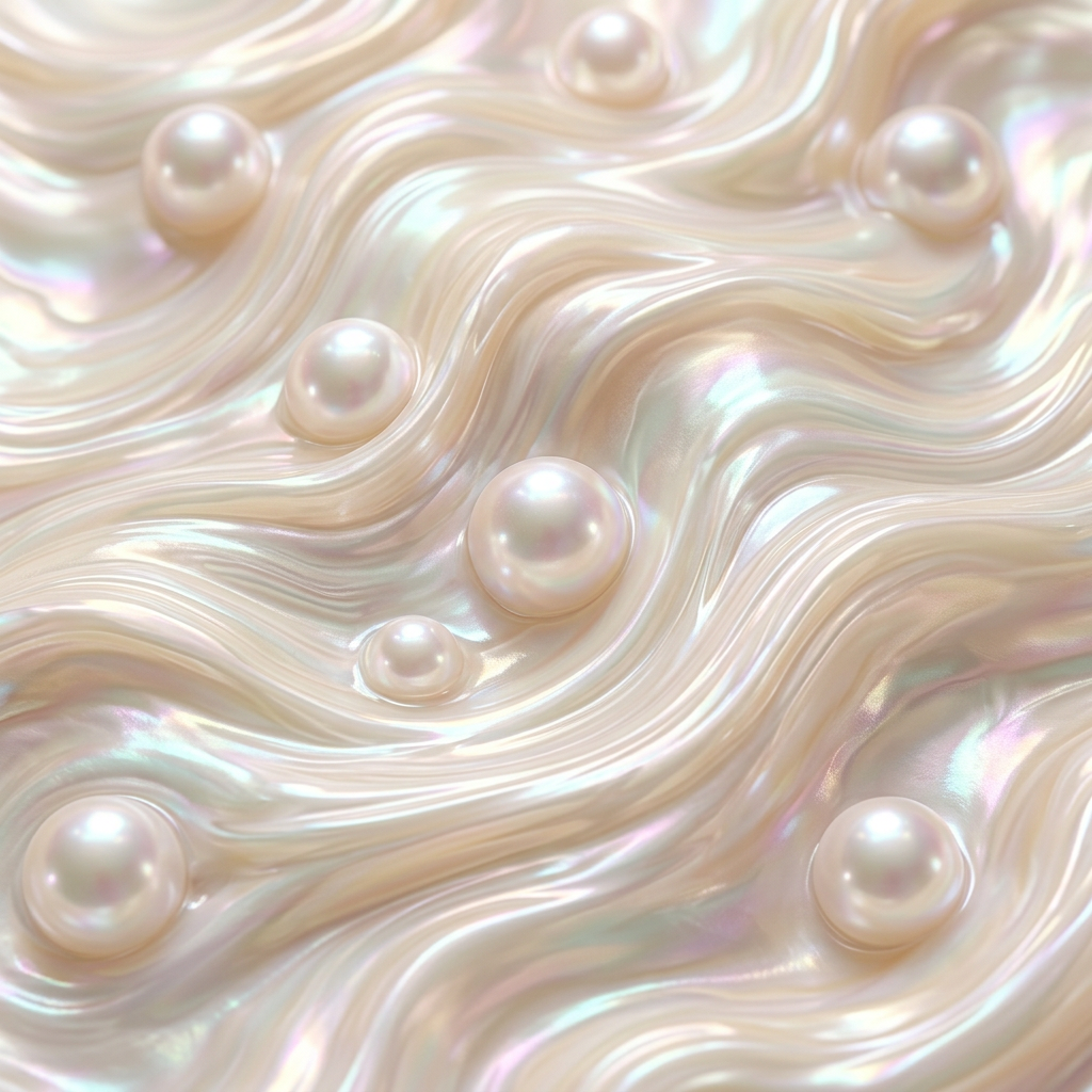Iridescent Wavy Pearl Texture Background