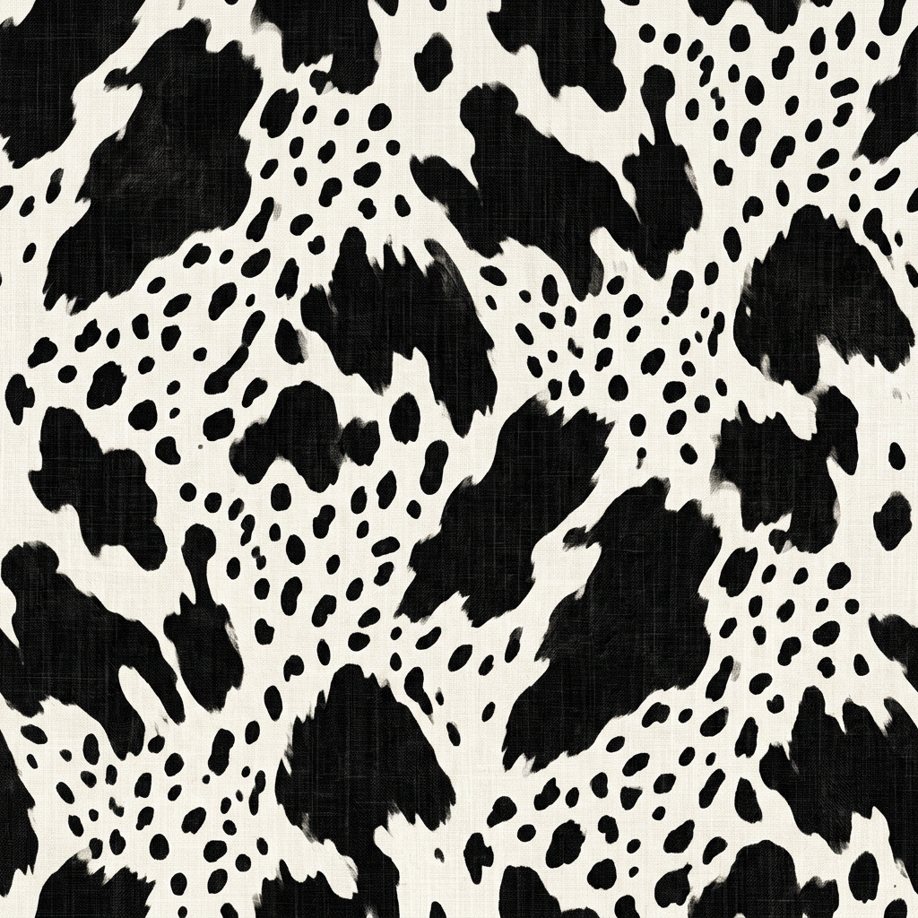 Seamless Black and White Animal Print Pattern