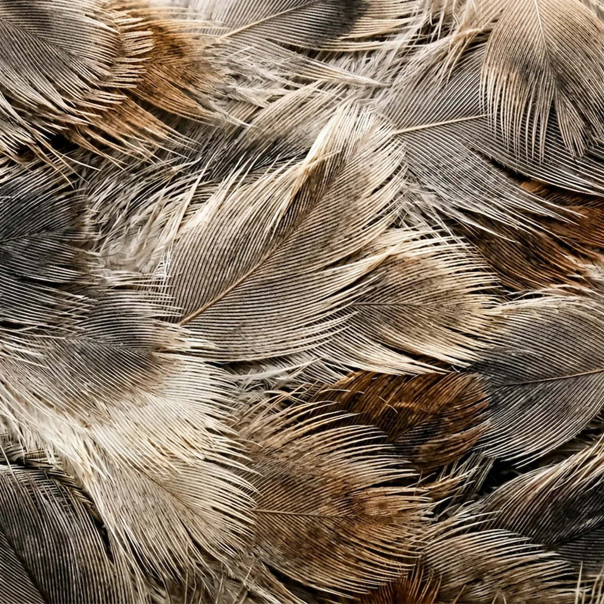 Laser cut and engrave Detailed Texture Pattern Of Overlapping Bird Feathers