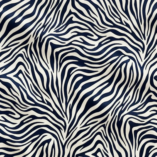 Abstract Zebra Stripe Pattern With Wavy Organic Lines