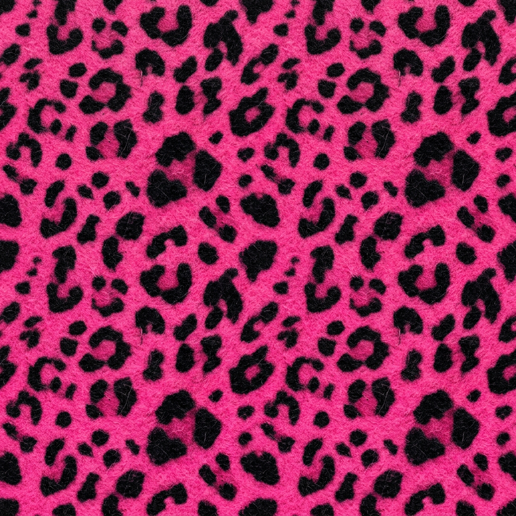 Pink And Black Leopard Print Seamless Pattern