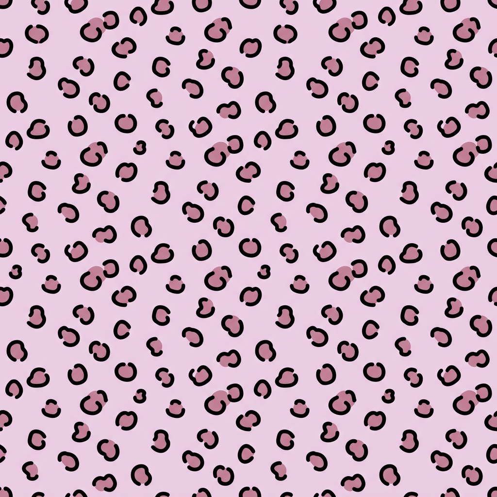 Seamless Leopard Print Pattern With Pink Spots