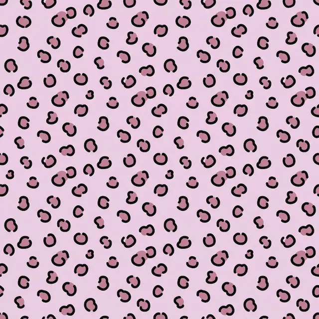 Seamless Leopard Print Pattern With Pink Spots
