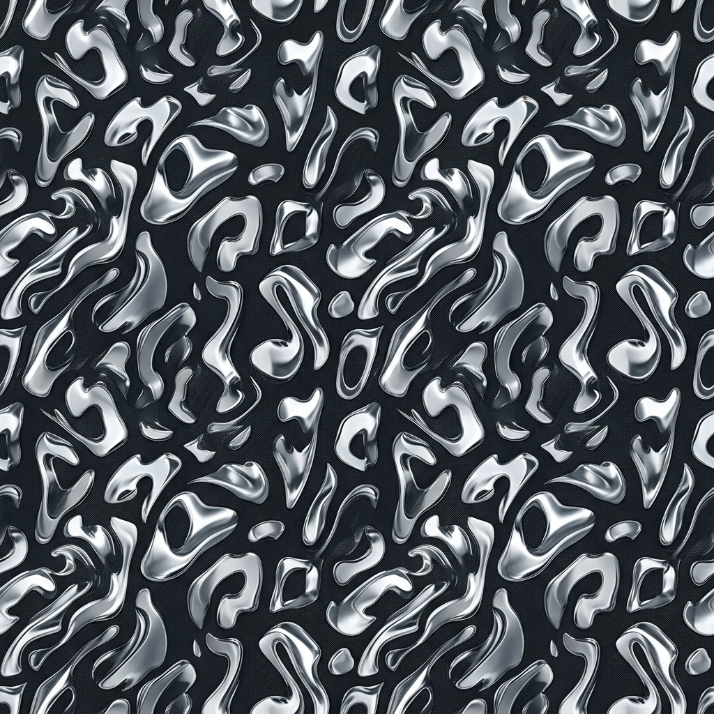 Abstract Liquid Metallic Fluid Pattern