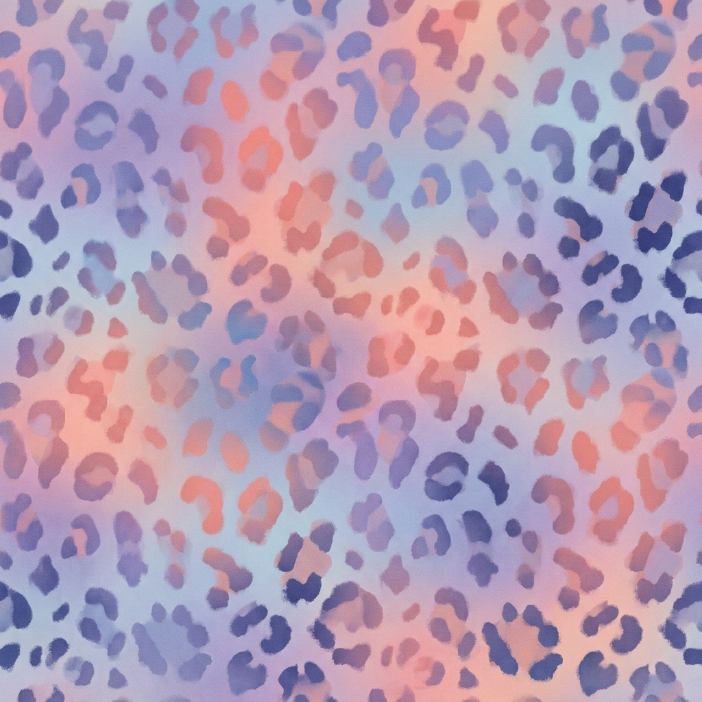 Seamless Leopard Print Pattern With Soft Gradient Background