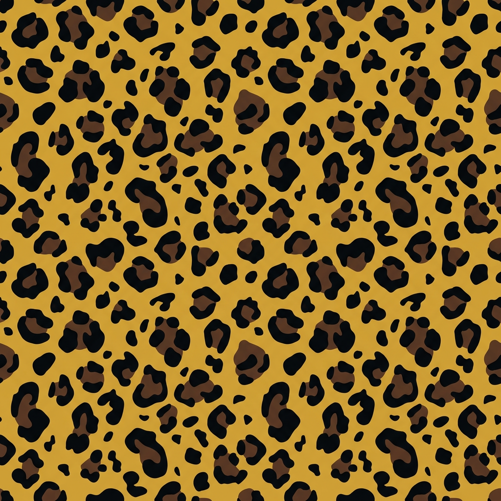 Leopard Print Seamless Pattern With Organic Spots