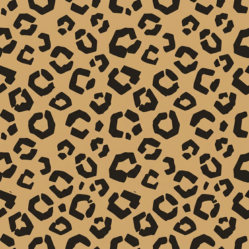 Leopard Print Seamless Pattern With Abstract Spots