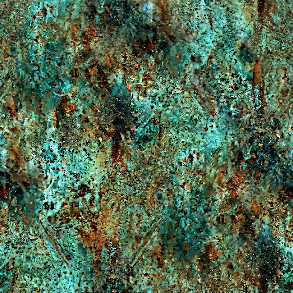 Distressed Oxidized Copper Surface Texture