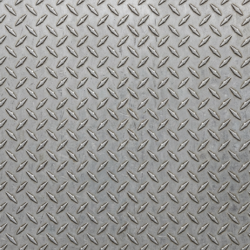 Diamond Plate Texture With Repeating Geometric Pattern
