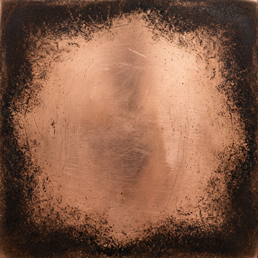 Distressed Copper Texture With Darkened Edges