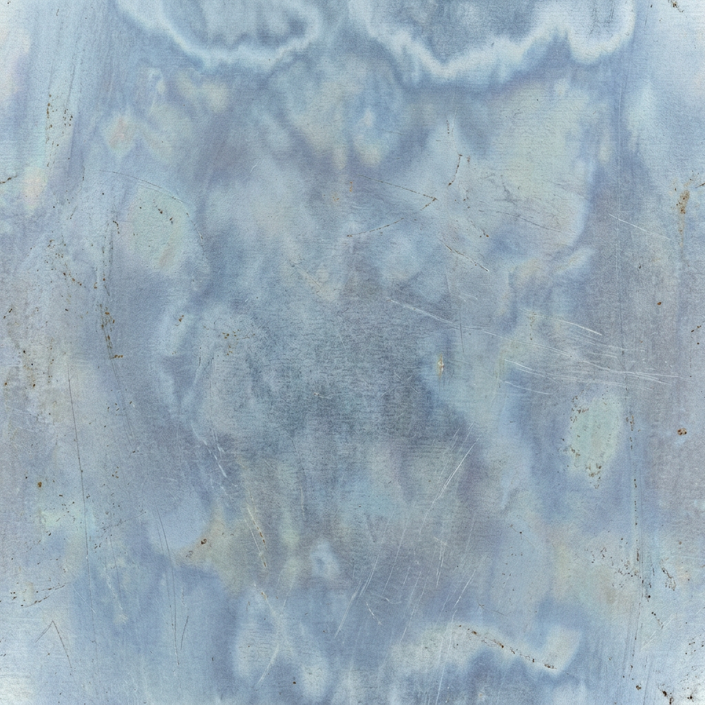 Distressed Blue Metal Texture With Scratches