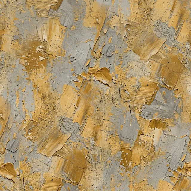 Distressed Concrete Texture With Yellow Paint Strokes