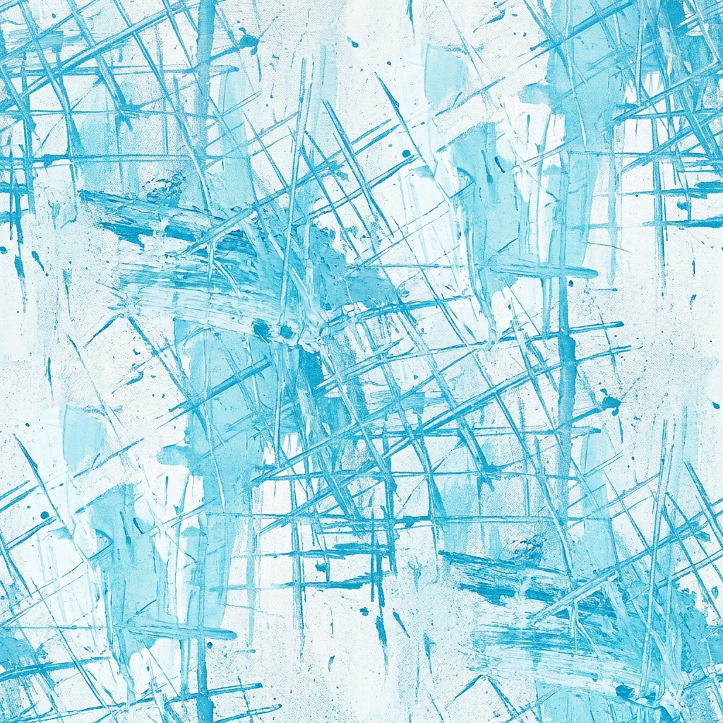 Abstract Blue Crosshatch Texture With Paint Splatter