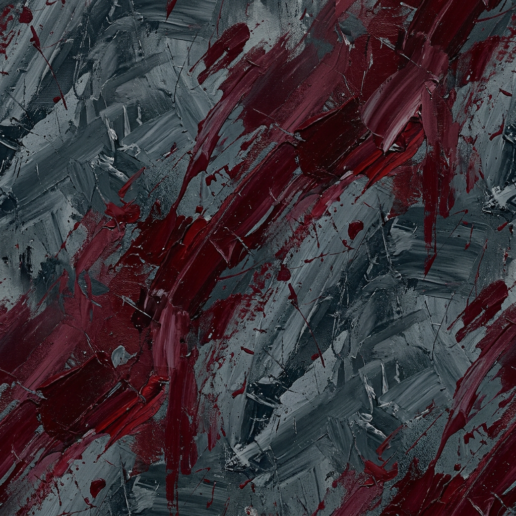 Abstract Painted Texture With Red And Grey Brushstrokes