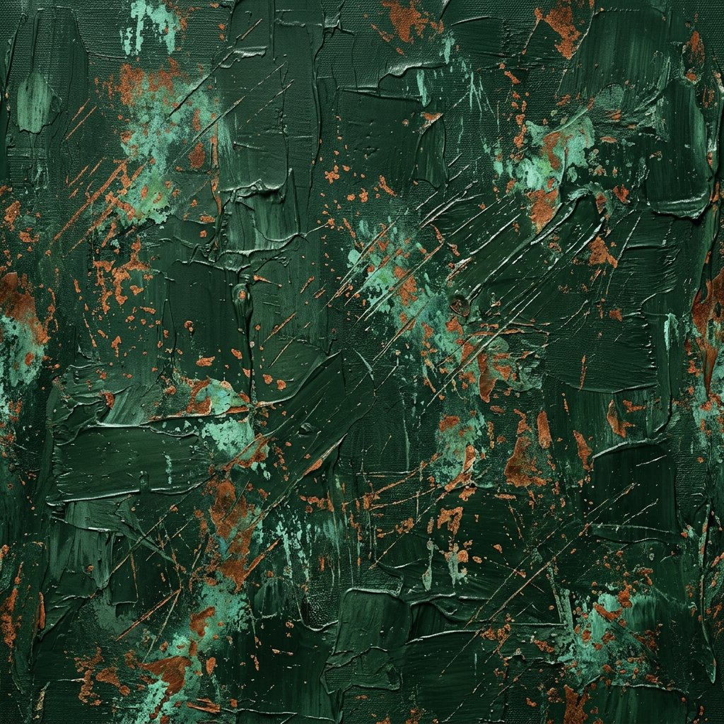 Dark Green And Copper Metallic Textured Abstract Background