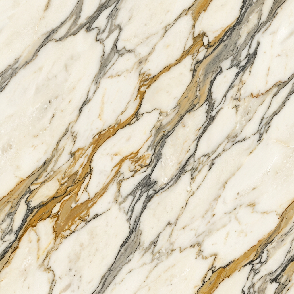 Seamless Marble Texture With Golden And Grey Veining