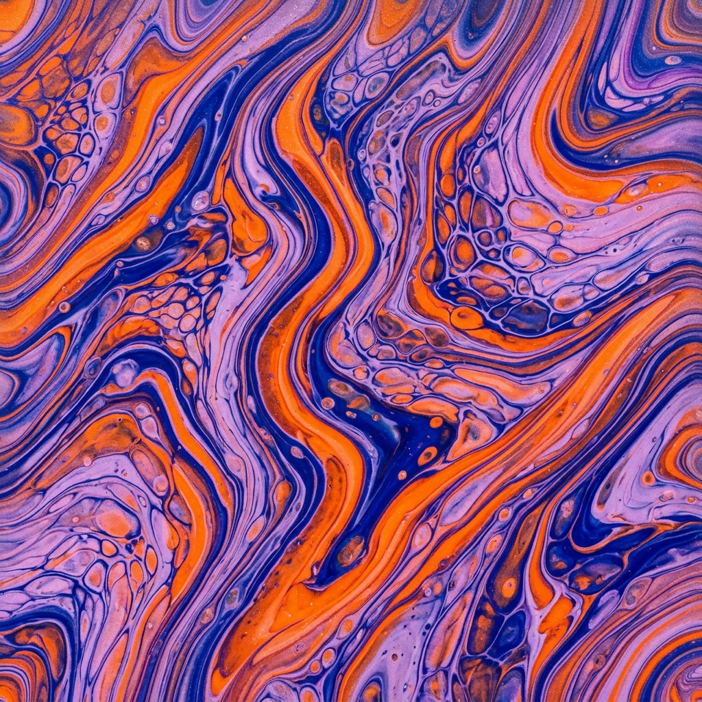 Abstract Fluid Swirl Pattern With Marble Texture