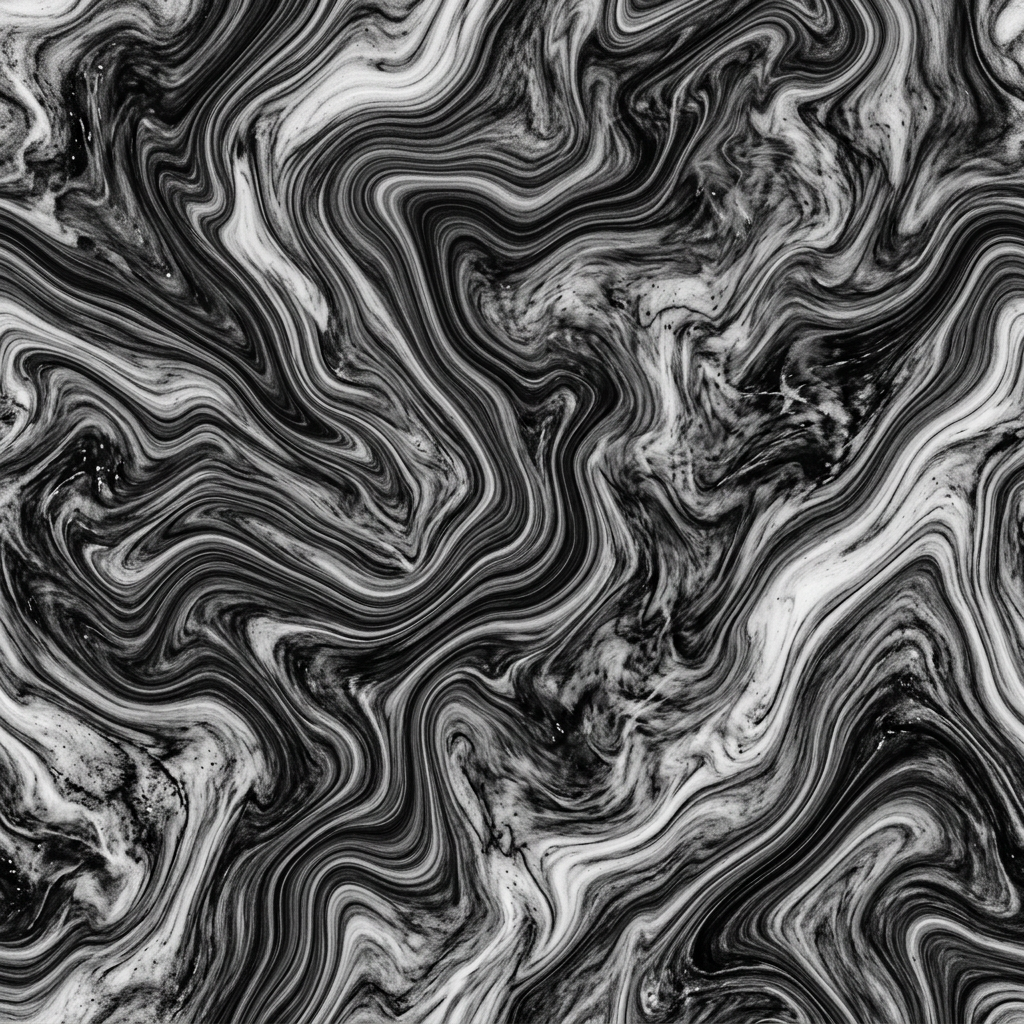 Abstract Monochrome Marble Liquid Swirl Pattern