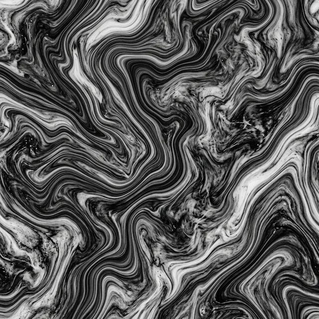 Abstract Monochrome Marble Liquid Swirl Pattern
