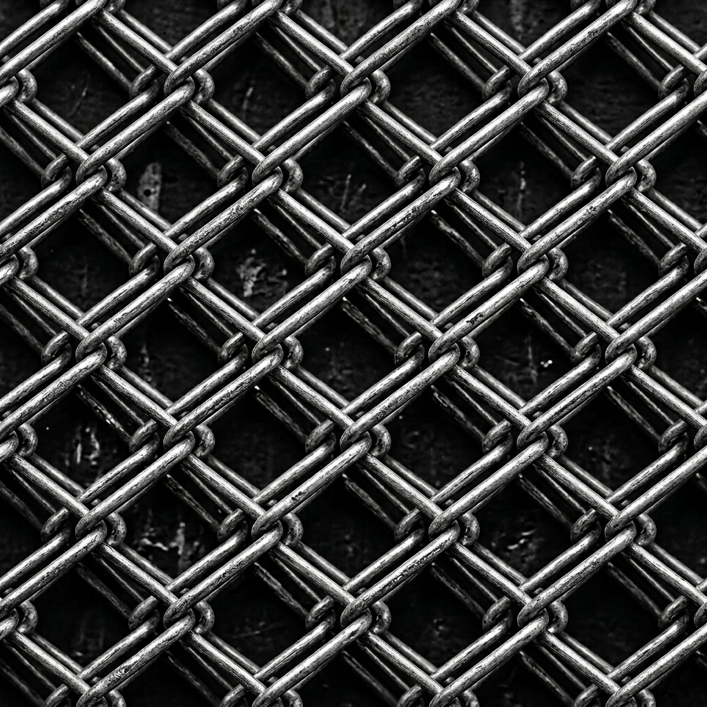 Seamless Chain Link Fence Diamond Grid Pattern