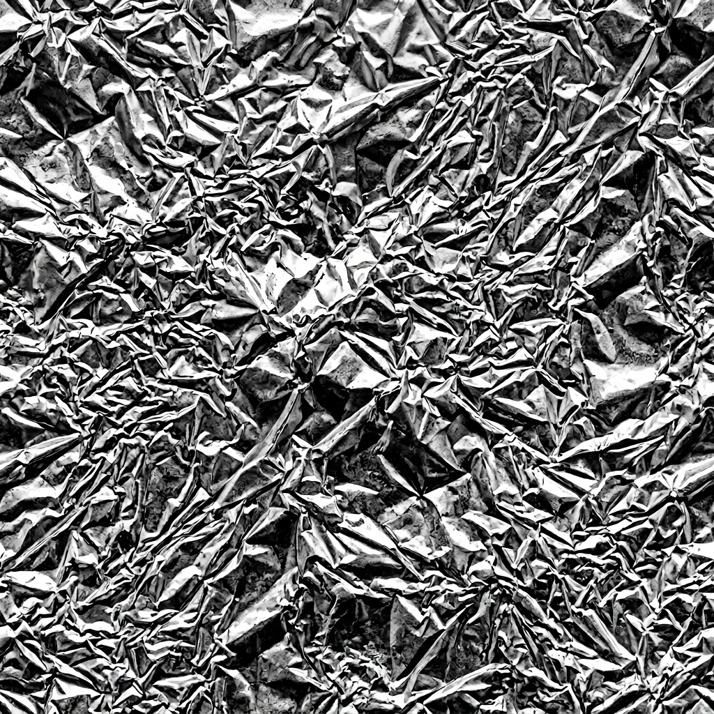 Seamless Crumpled Foil Texture Pattern