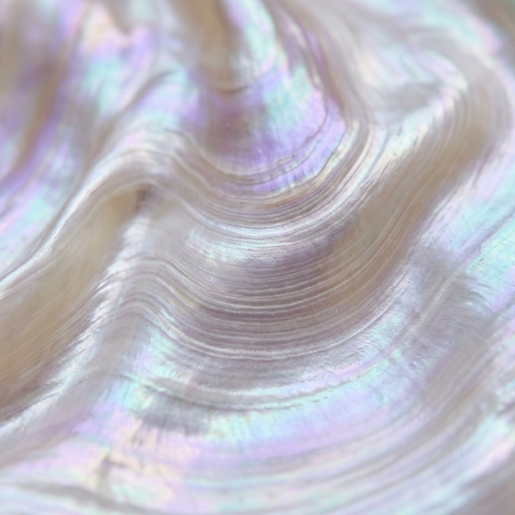 Iridescent Mother Of Pearl Texture With Wavy Layers
