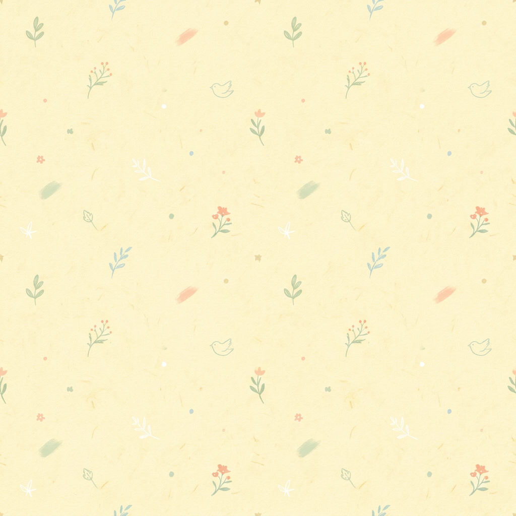 Seamless Pattern With Hand Drawn Birds And Floral Elements