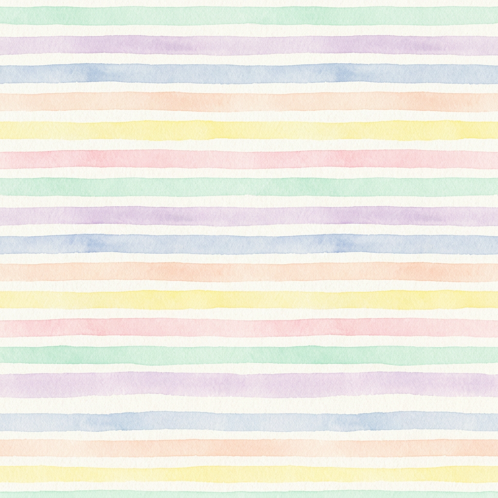 Pastel Watercolor Horizontal Striped Pattern