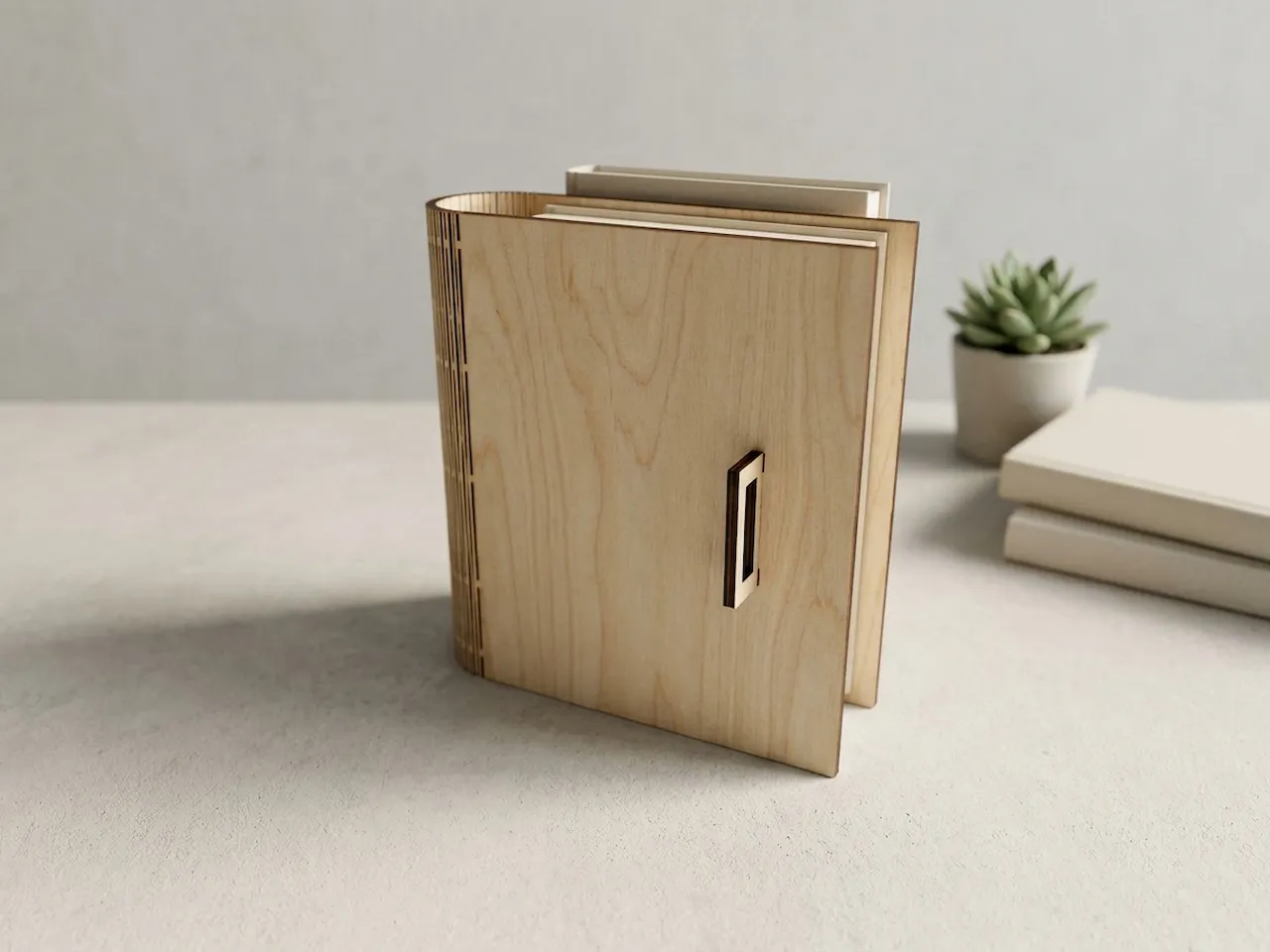 [Laser cut and engrave,Blade cut] Book-Shaped Storage Box