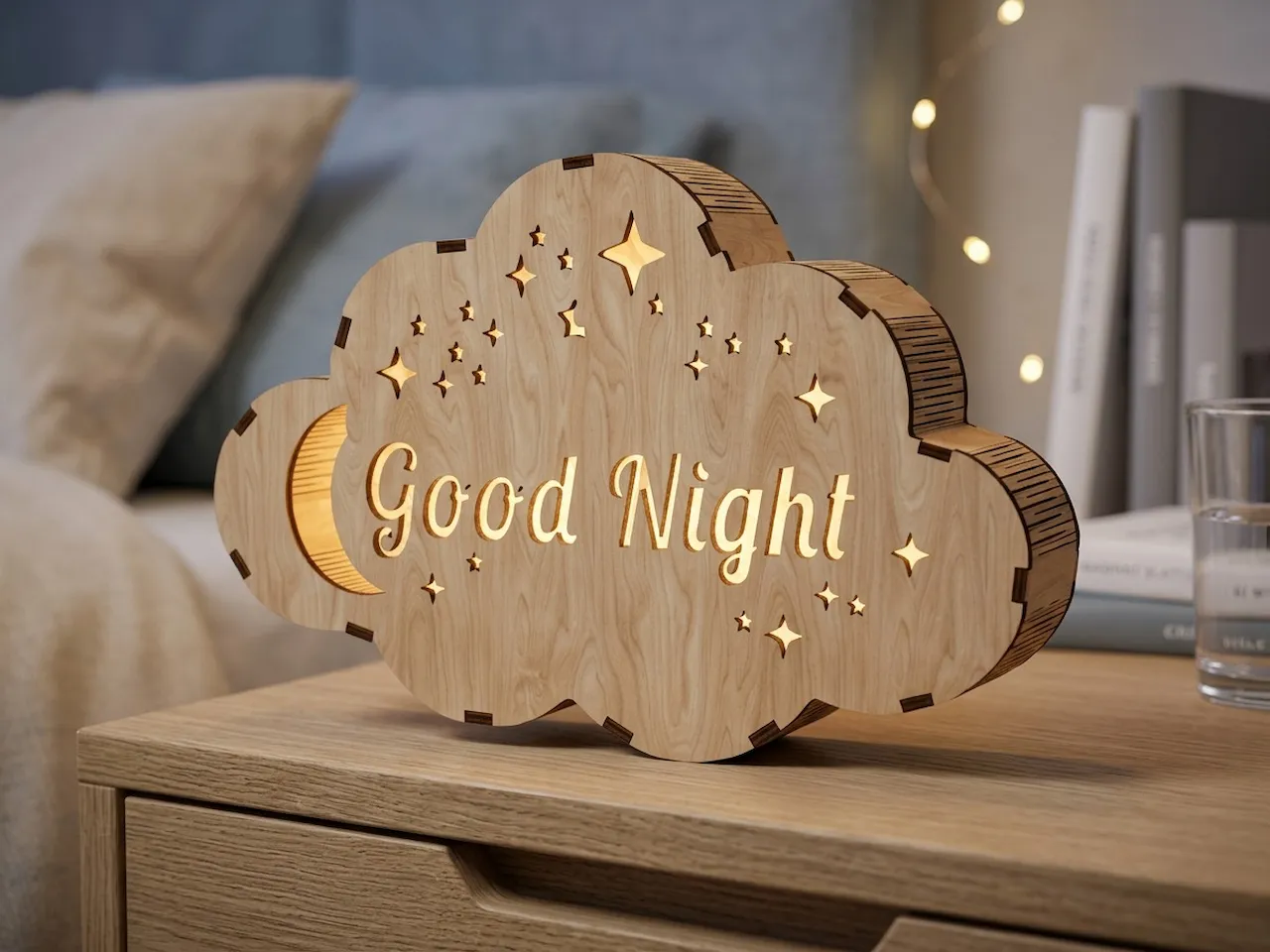 [Laser cut and engrave,Blade cut] Cloud Light Box