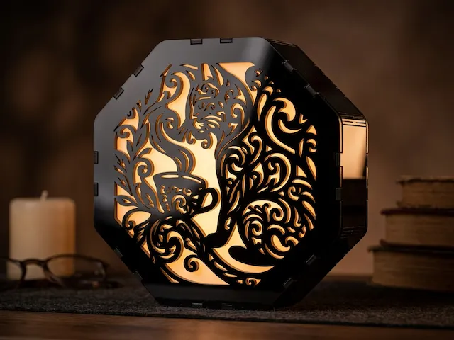Parametric Octagonal Cat Light Box