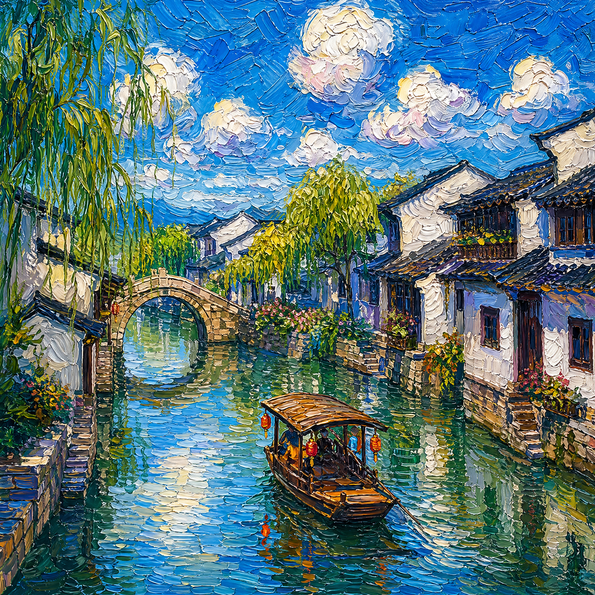 Jiangnan water town landscape